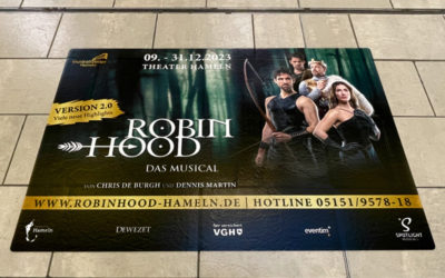 Robin Hood und Out-of-Home– das neue Hamelner Musical der weltbekannten Mittelalter-Saga macht auf Screens und Groundpostern auf sich aufmerksam